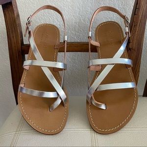 NEW Silver Johnny Was MAI Italian Leather Sandals